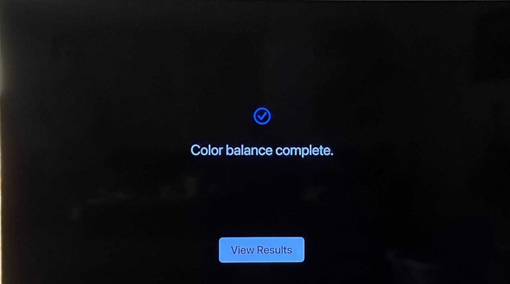 Équilibre des couleurs Apple TV 