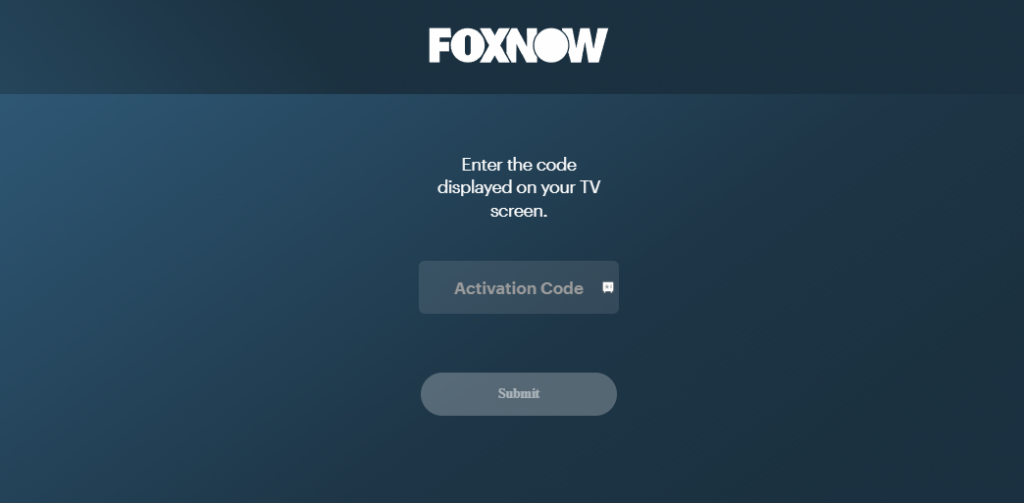 Site Web d'activation de Fox Now
