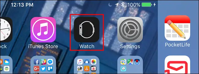 Ouvrir l'application Watch sur iPhone