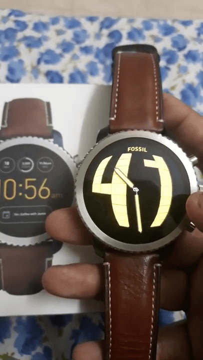 Appuyez sur Affichage de la montre sur la smartwatch Fossil