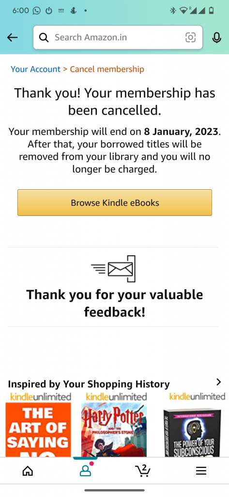 Comment annuler l'abonnement Kindle Unlimited